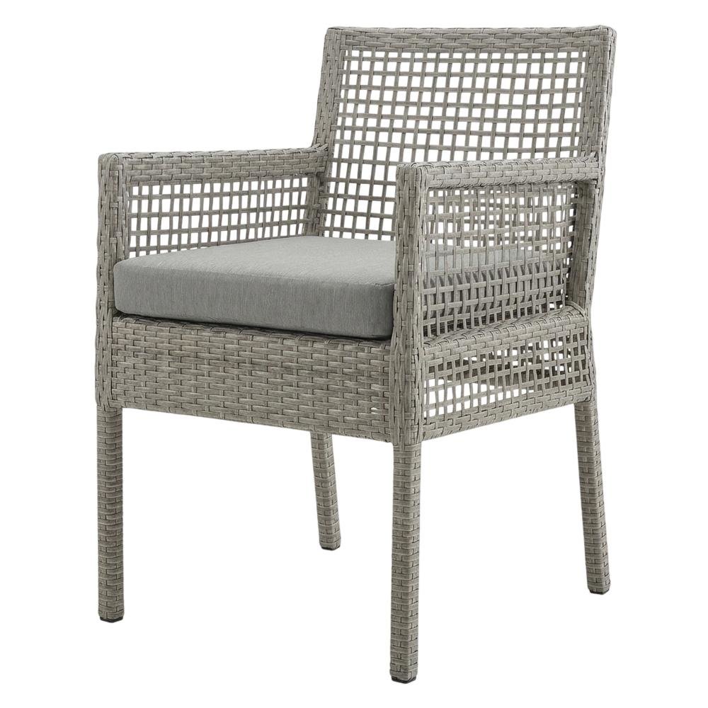 Outdoor Patio Rattan Armchair with Woven Wicker Finish for Garden and Deck