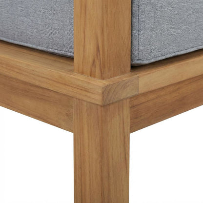 Teak Outdoor Patio Dining Set With 4 Pieces And Sturdy Construction