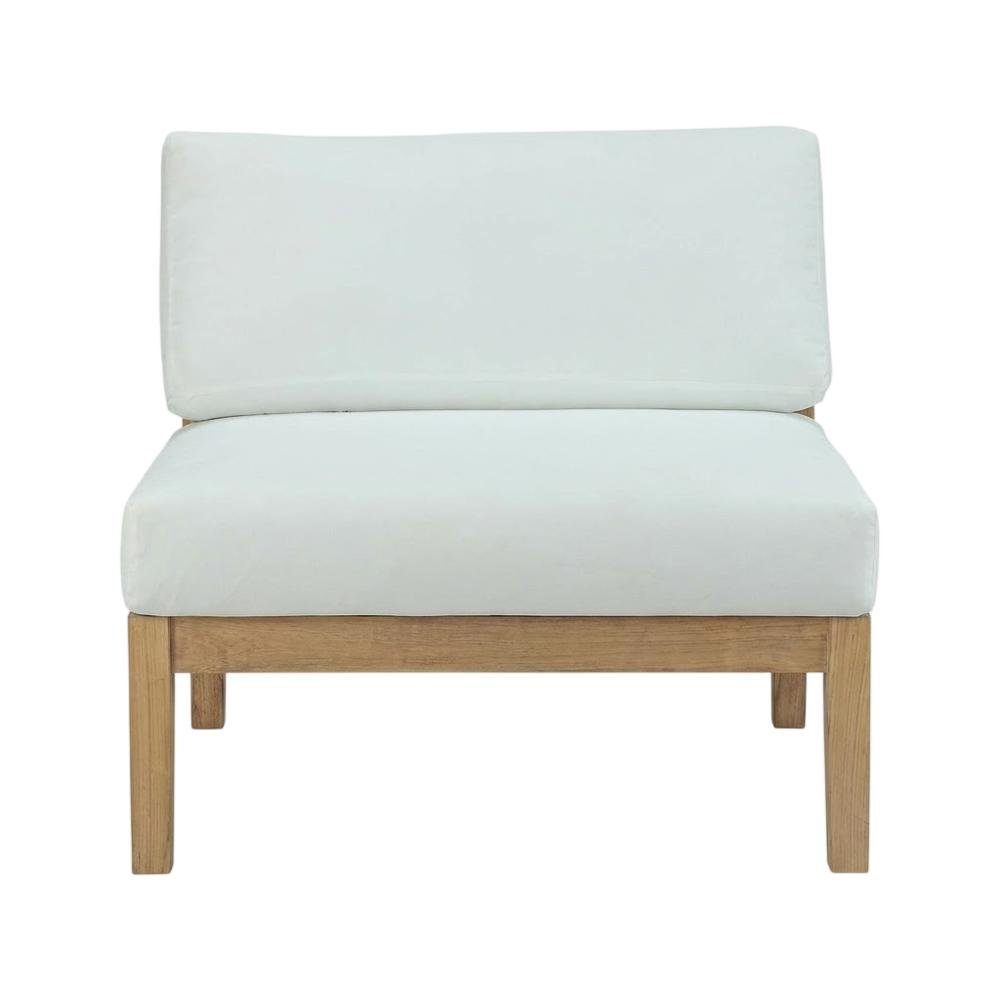 Outdoor Patio Teak Armless Lounge Chair For Garden And Patio