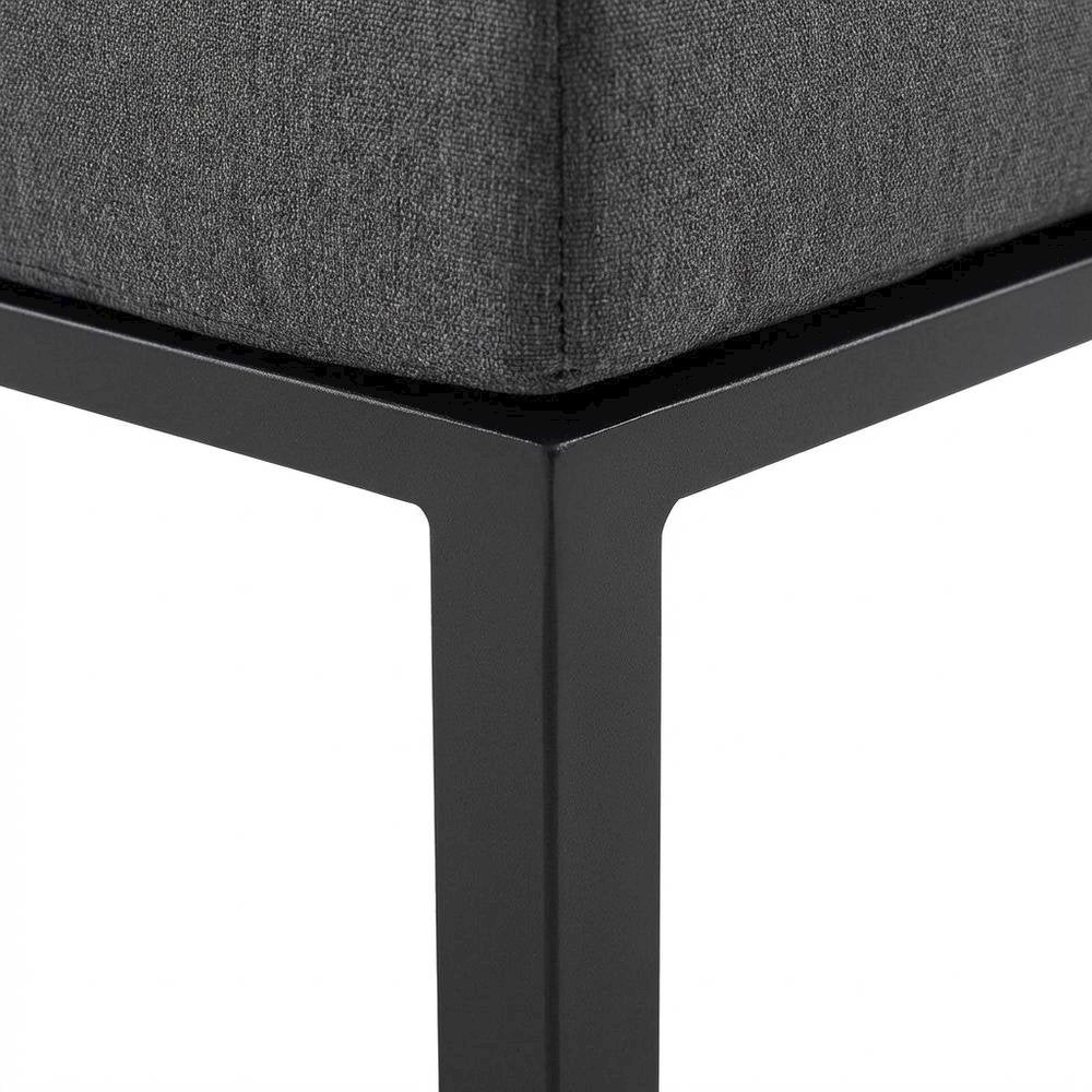 Outdoor Patio Aluminum Corner Chair With Cushioned Seat And Armrests