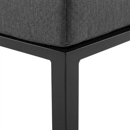 Outdoor Patio Aluminum Corner Chair With Cushioned Seat And Armrests