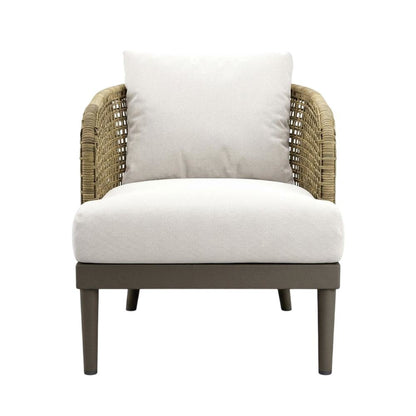 Outdoor Patio Armchair With Cushioned Seat And Comfortable Backrest