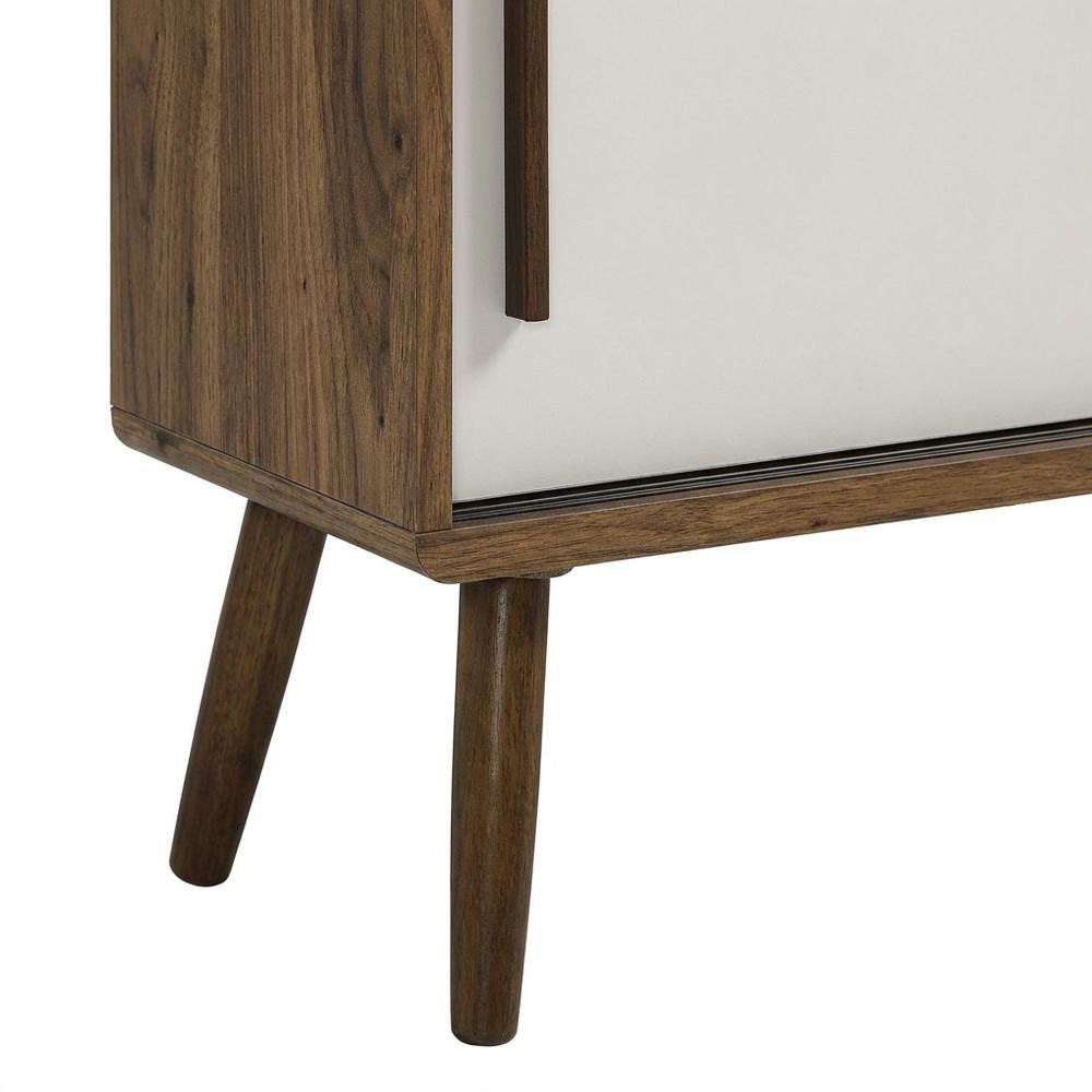Wooden Bookcase with Sliding Doors for Living Room Storage