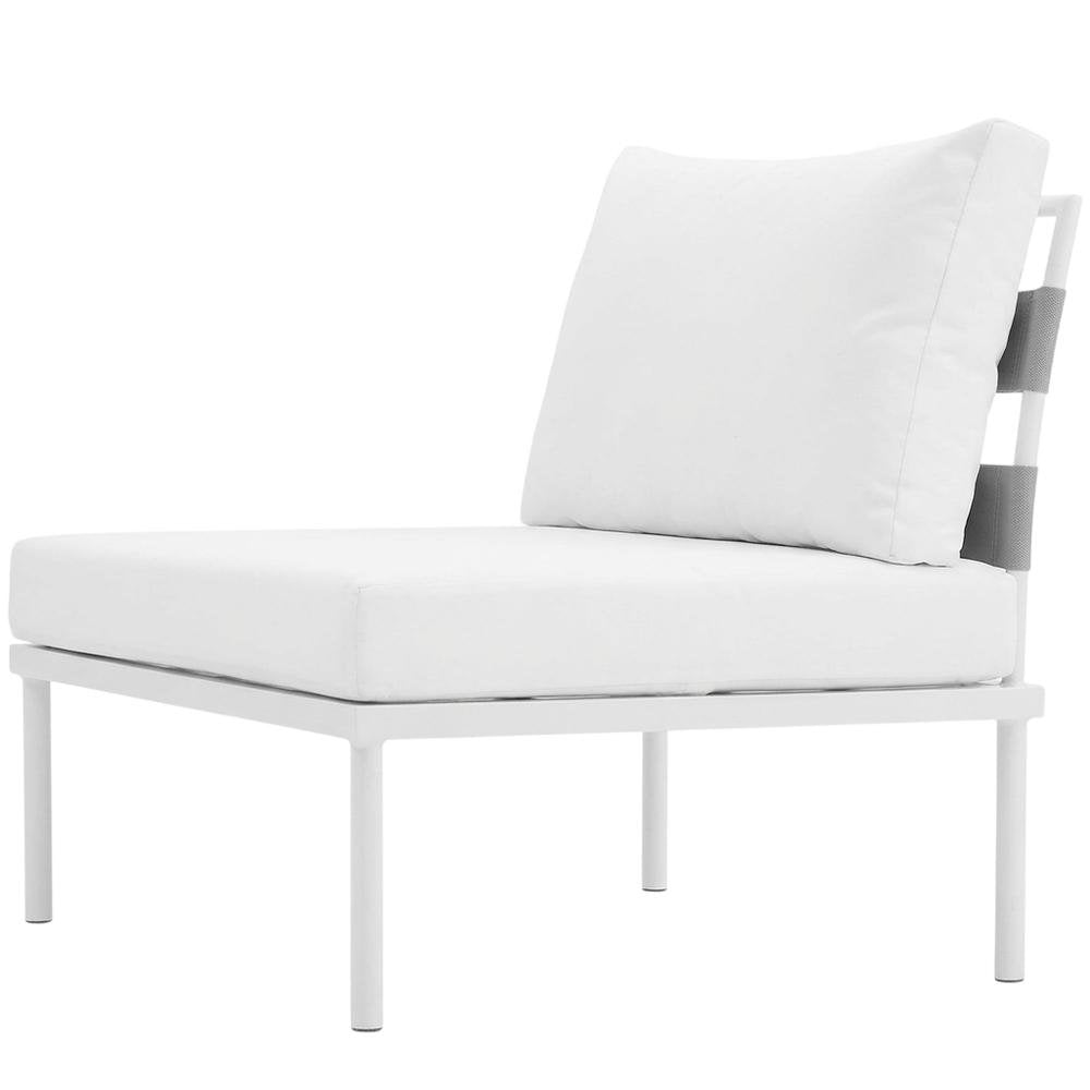 Outdoor Patio Aluminum Lounge Chair With Armless Design For Garden, Terrasse Use