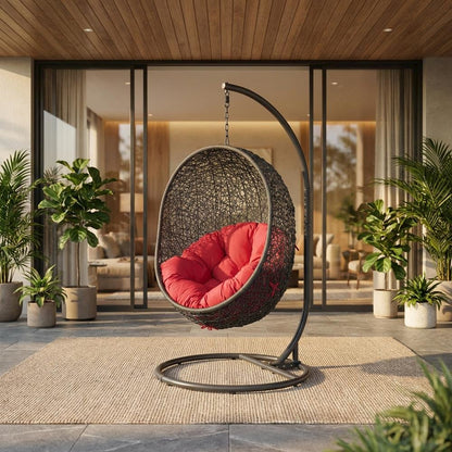 Outdoor Patio Chair With Stand For Relaxing And Lounging