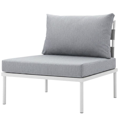 Outdoor Lounge Chair In Aluminum With Armless Design