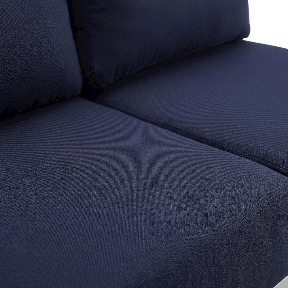 Aluminum Outdoor Loveseat with Fabric Cushions for Patio Comfort
