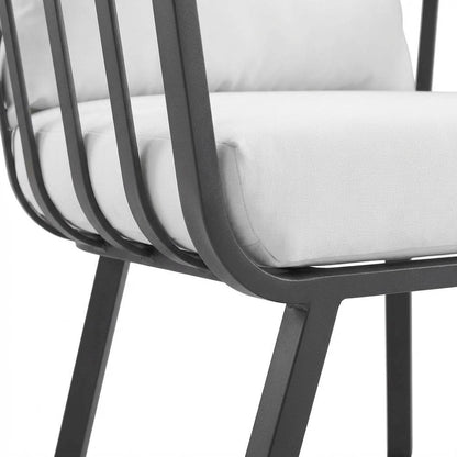 Aluminum Armchair Set of 2 for Outdoor Patio Lounge with Cushions