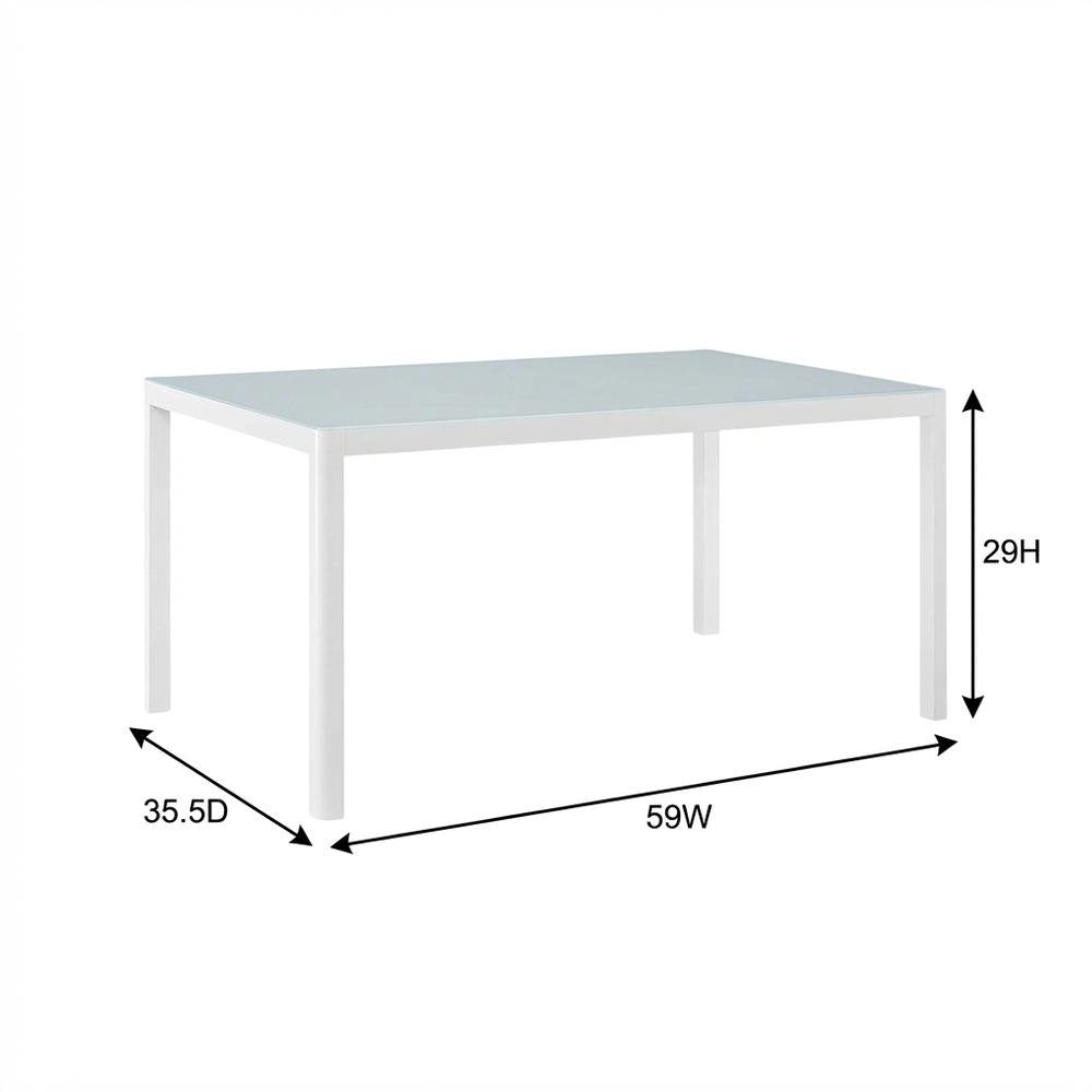 Sturdy Aluminum Outdoor Dining Table With Weatherproof Finish For Patios