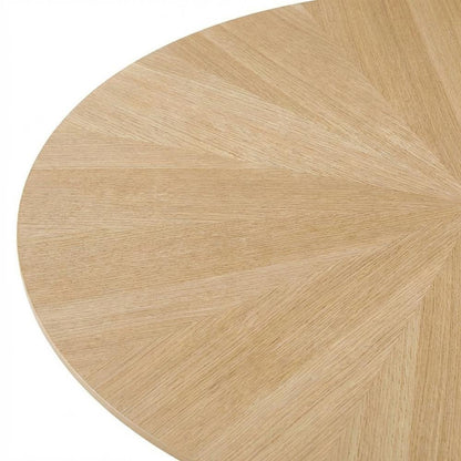 Round Wood Coffee Table with 20 lb Weight and Compact Design