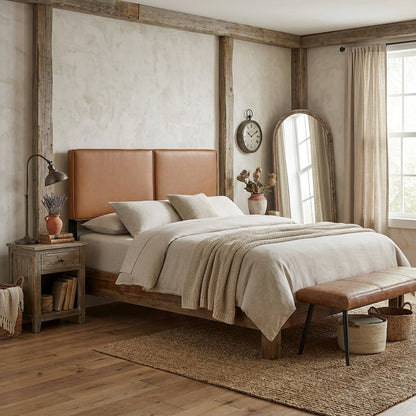 Vegan Leather Full Headboard with Smooth Finish and Durable Construction