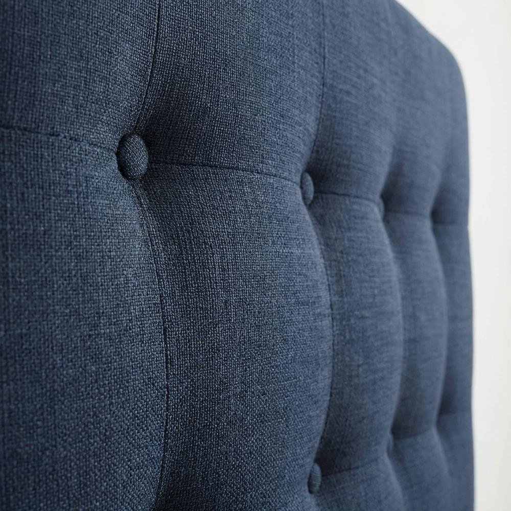 Upholstered Twin Fabric Headboard with Soft Padding and Classic Design