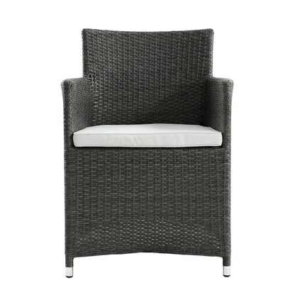 Outdoor Patio Wicker Armchair Set Of 2 With Comfortable Cushions