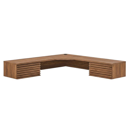 L-Shaped Wall Mount Corner Office Desk In Modern Style For Workspace Efficiency