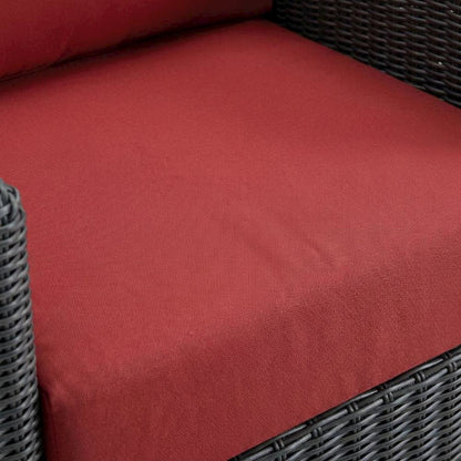 Outdoor Fabric Patio Armchair with Cushions and Sturdy Frame for Outdoor Seating