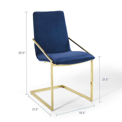 Pitch Performance Velvet Dining Armchair Set of 2