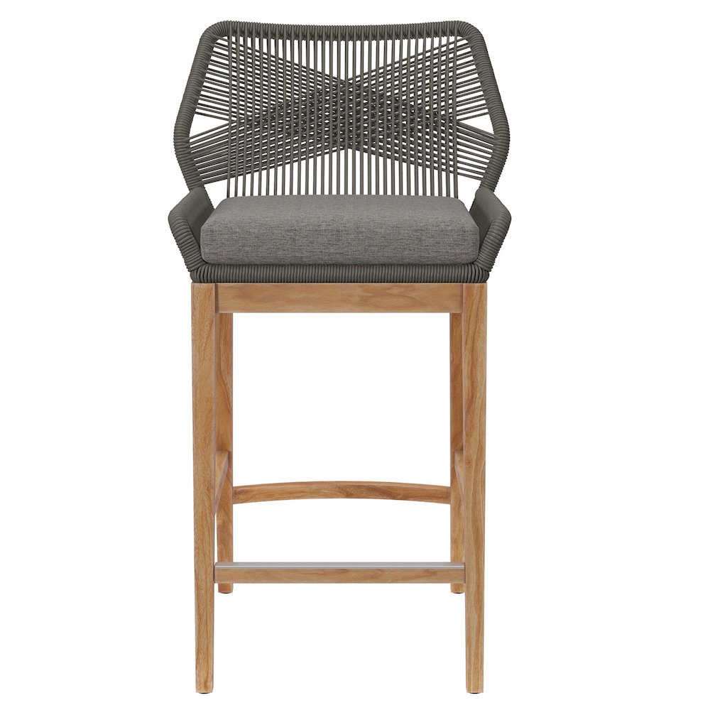 Wellspring 3-Piece Outdoor Patio Teak Wood Bar Set