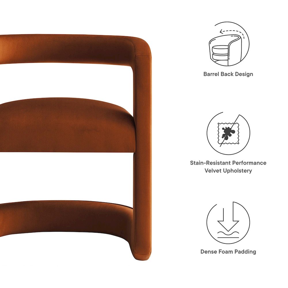 Winslow Barrel Performance Velvet Dining Chair