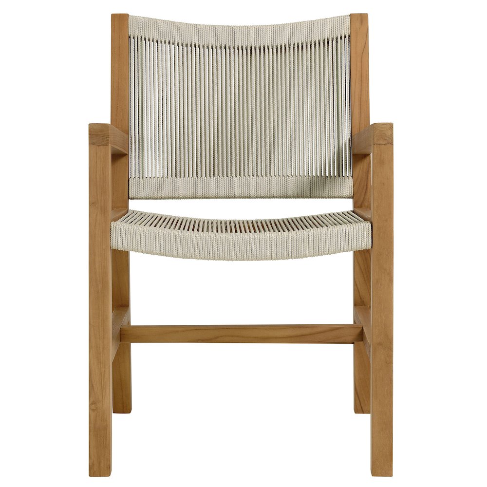 Vienna 7-Piece Outdoor Patio Teak and Rope Dining Set