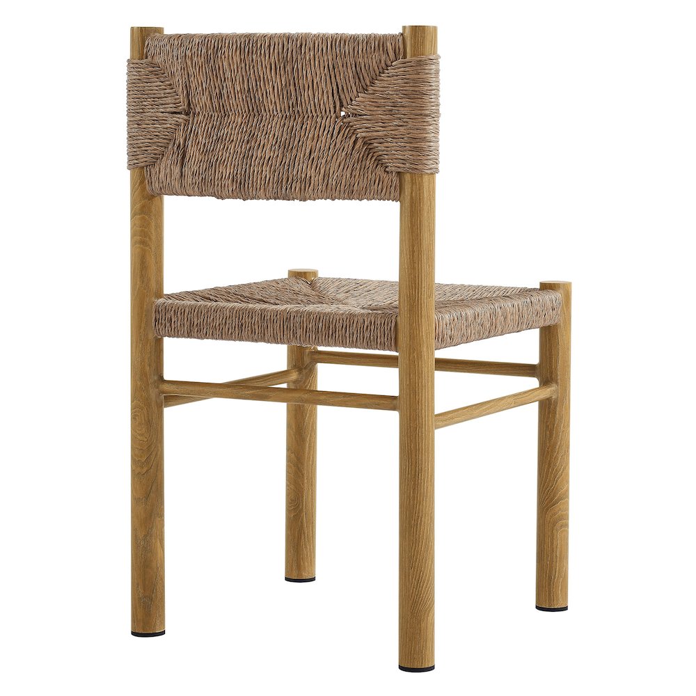 7-Piece Rectangular Outdoor Rattan and Aluminum Dining Table and Chairs Set