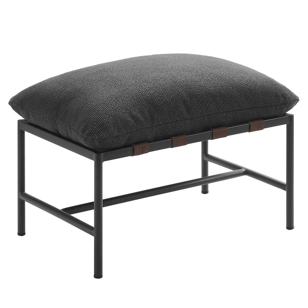 Raya Outdoor Patio Boucle Lounge Chair and Ottoman