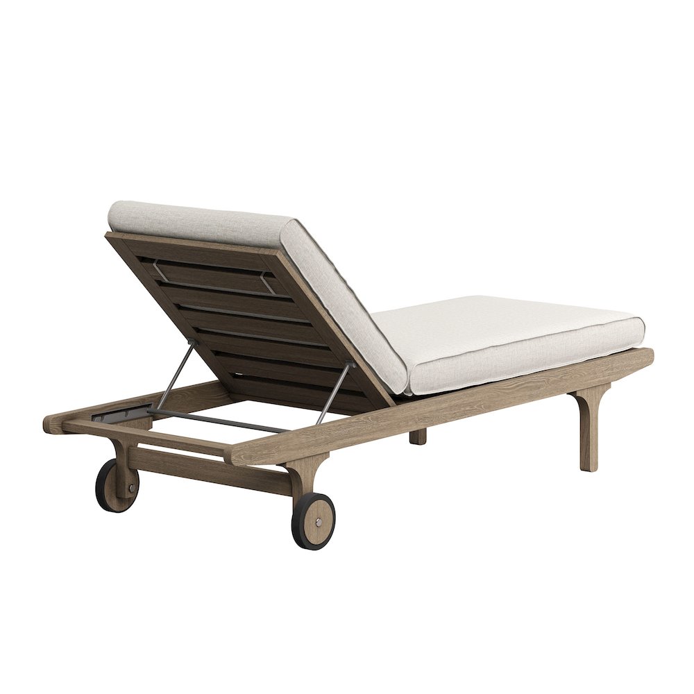 Saratoga Outdoor Patio Teak Wood 3-Piece Chaise Lounge Furniture Set