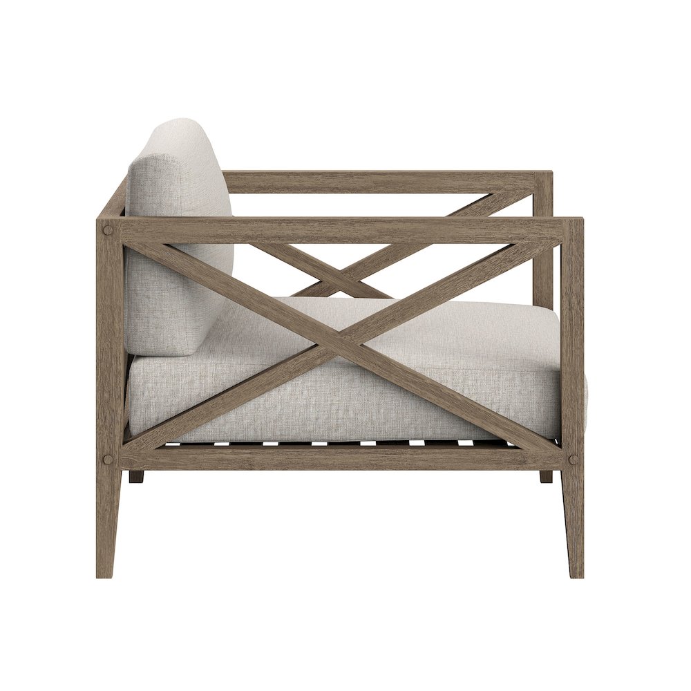 Northlake 3-Piece Patio Teak Wood Furniture Set Armchair, Side Table