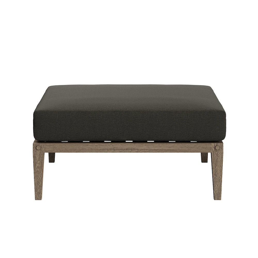 Northlake Outdoor Patio Teak Wood Loveseat and Ottoman Set