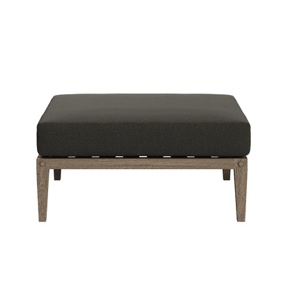 Northlake Outdoor Patio Teak Wood Loveseat and Ottoman Set