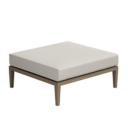 Northlake Outdoor Patio Teak Wood Loveseat and Ottoman Set