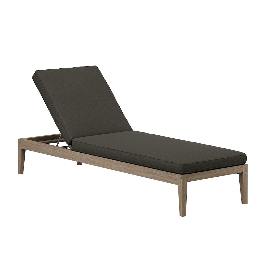 Northlake 3-Piece Patio Teak Wood Furniture Set Chaise Lounges, Side Table