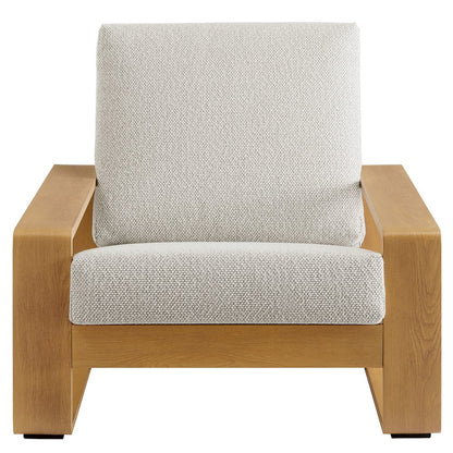 Lirienne Outdoor Patio Aluminum Faux Wood Armchairs Set of 2