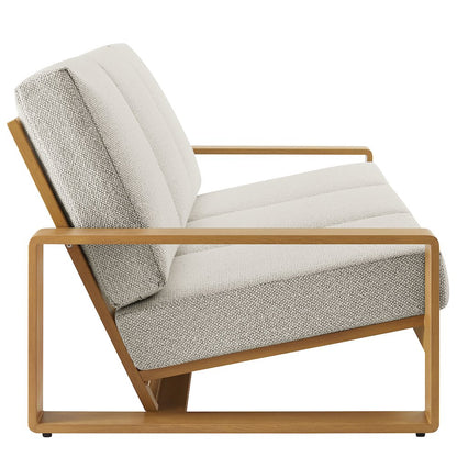 Lirienne 2-Piece Outdoor Patio Aluminum Faux Wood Furniture Set