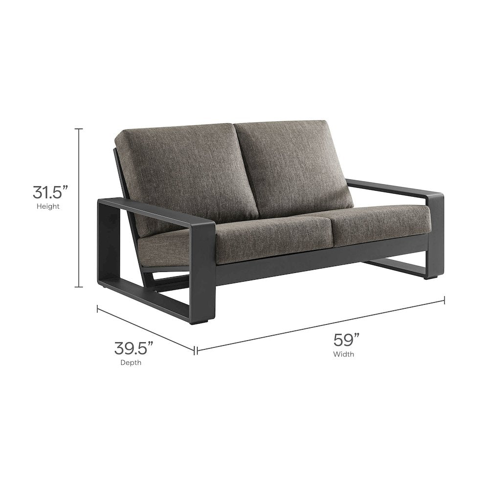 Lirienne 4-Piece Outdoor Patio Aluminum Furniture Set