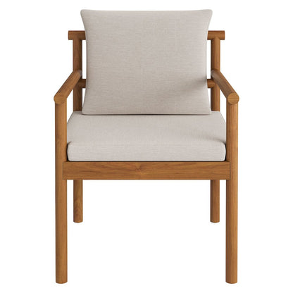 Eleni 7 Piece Outdoor Patio Teak Wood Dining Set