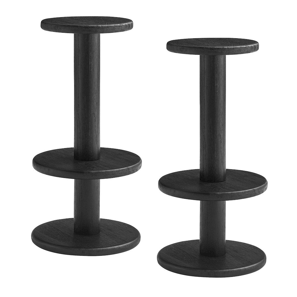 Neo 3-Piece Round Indoor - Outdoor Patio Patio Wood Bar Table And Stool Set