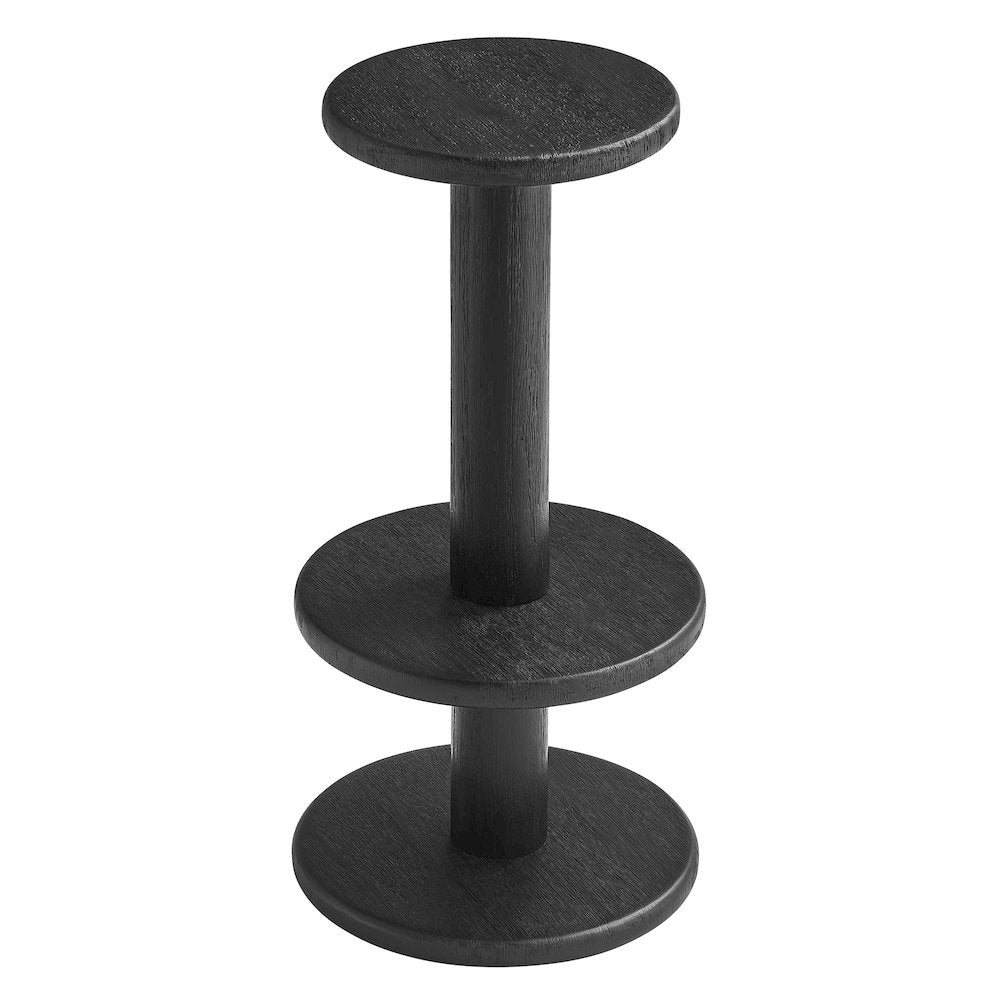 Neo 3-Piece Round Indoor - Outdoor Patio Patio Wood Bar Table And Stool Set