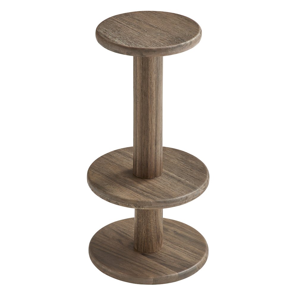 Neo 3-Piece Round Indoor - Outdoor Patio Patio Wood Bar Table And Stool Set