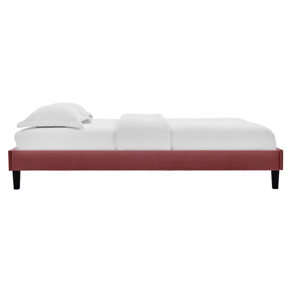 Alessi Performance Velvet Queen Platform Bed
