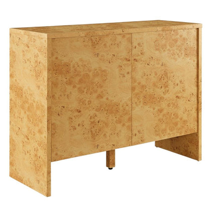 Wooden Brown Sideboard with Engineered Material and Sleek Design