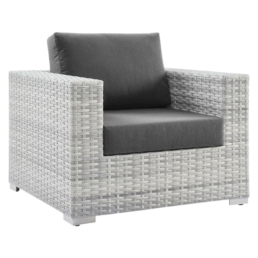 Outdoor Patio Armchair With Cushioned Seat And Durable Frame