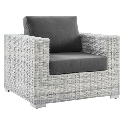 Outdoor Patio Armchair With Cushioned Seat And Durable Frame