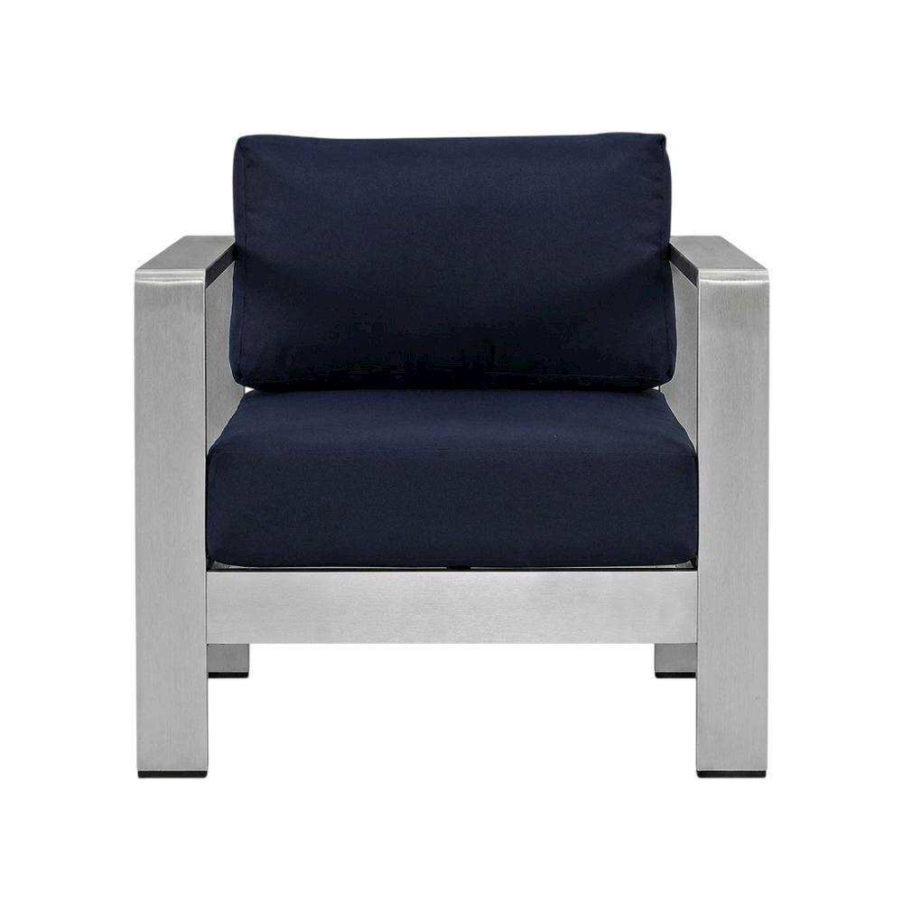 Outdoor Patio Aluminum Furniture Set - Comfortable Seat Cushions, Modern Design