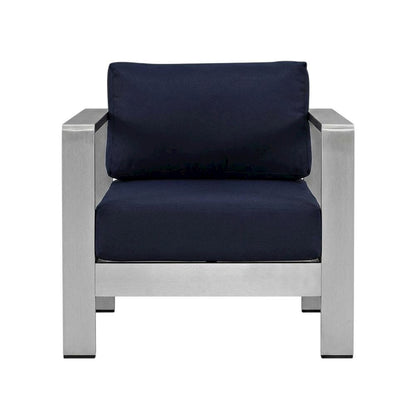 Outdoor Patio Aluminum Furniture Set - Comfortable Seat Cushions, Modern Design