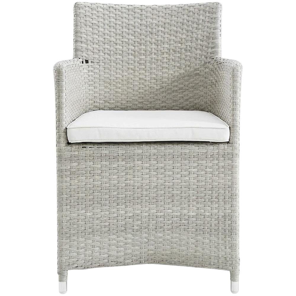 Set Of 2 Outdoor Wicker Lounge Chairs With Cushions And Armrests