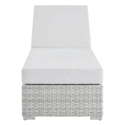 Outdoor Patio Chaise In Weather-Resistant Material With Cushioned Lounge Seat