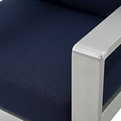 Outdoor Patio Aluminum Furniture Set - Comfortable Seat Cushions, Modern Design