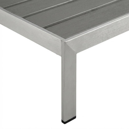 Aluminum Outdoor Lounge Chair With Adjustable Backrest And Cushioned Seat