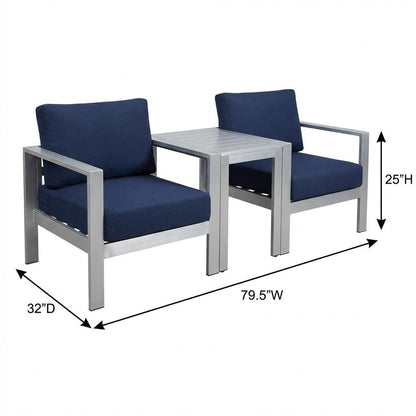 Outdoor Patio Aluminum Furniture Set - Comfortable Seat Cushions, Modern Design