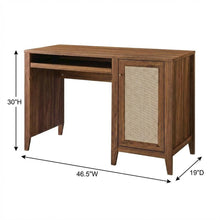 Modern Office Desk In Neutral Finish With Sturdy Construction